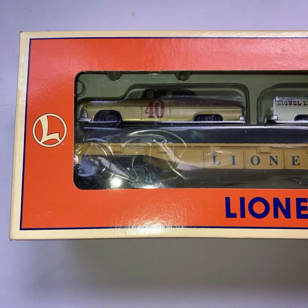 Lionel 6-19423 O Gauge Lionel Circle-L Racing Flatcar with Stock Car Load #6424